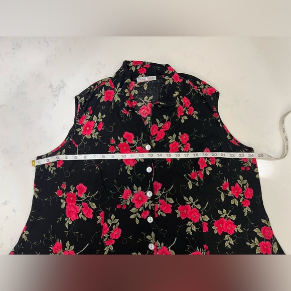 Floral Black and Pink Women's Dress - Picture 11 of 12